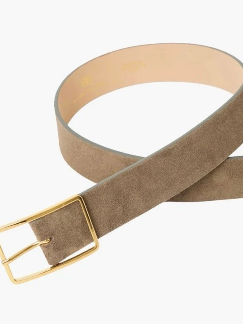 B-Low The Belt Suede Belt with Gold Buckle - Sage Green